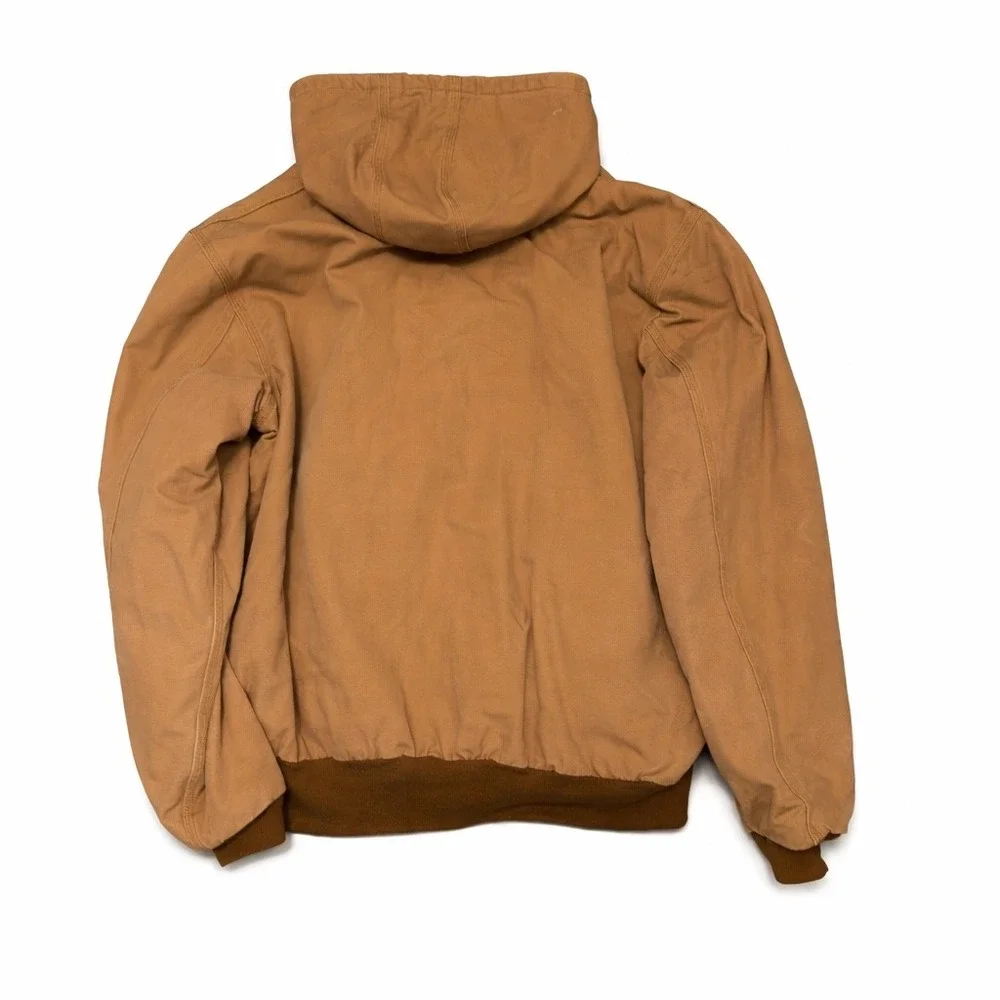 Carhartt FR Flame Resistant Hooded Jacket Mens 2XL Brown Duck Canvas FRJ237 BRN